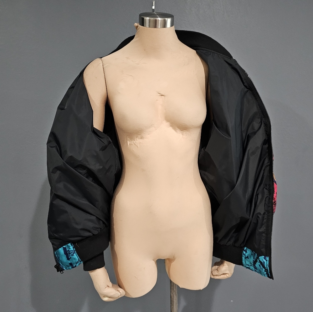Vintage VENEZIA Women Picasso Print Bomber Windbreaker Jacket 14/16 - Picture 7 of 9